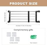 Hershii Expandable Closet Tension Shelf Rod Black 19.69-31.5in Organizer view 2