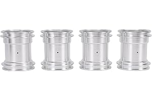 POENVFPO RC Wheel Hub, High Strength Aluminum Alloy Upgrade Parts for CW01, Lightweight Silver Crawler Wheels for RC Car Enth