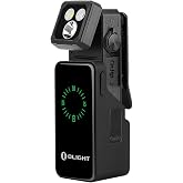 OLIGHT Oclip 2 Ultra Premium Rechargeable EDC Clip Light With Charging Dock | Long Runtime, 115-Degree Tilt, 360-Degree Clip, 580 Lumens, White LED, Red, UV Light, USB-C, OAL, Magnetic, Emergency, Work