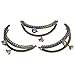 HOUSWEETY 5PCs Metal Purse Bag Frame Kiss Clasp Lock Bronze Tone 5.2x4.2cm