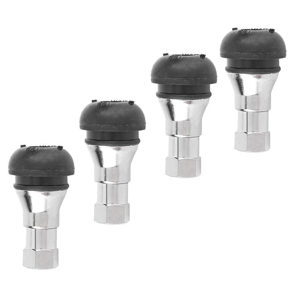 4Pcs Car Tyre Valve Stem Cap Kit, Aluminum Alloy Rubber Tubless Wheel Tire