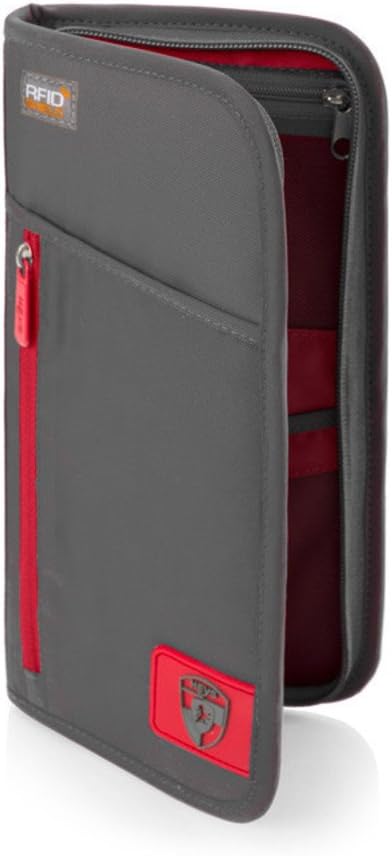 Heys America Unisex RFID Blocking Passport Wallet Grey Luggage Accessory