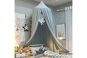 THREENTDAY Bed Canopy for Kids, Round Dome Kids Mosquito Net Indoor Outdoor Castle Hanging House Decoration Reading Nook Kids