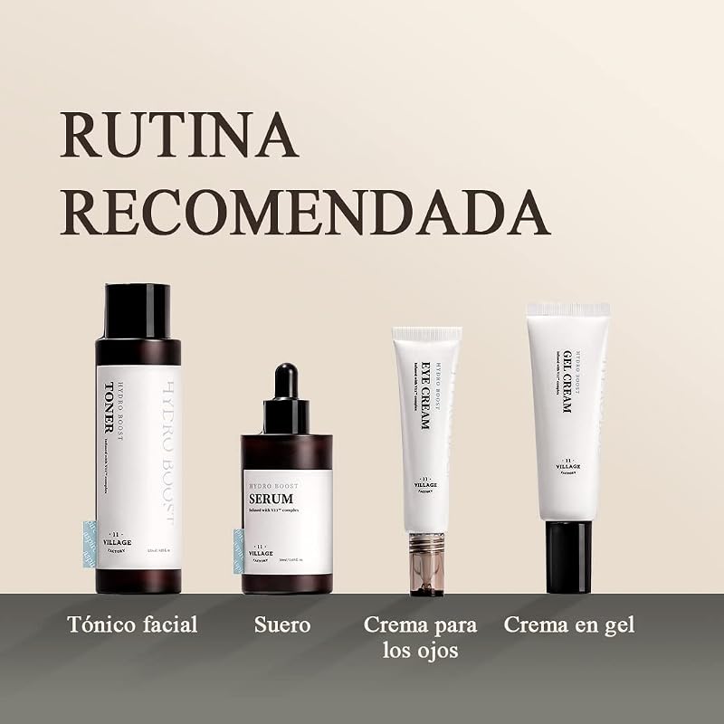 VILLAGE 11 FACTORY Crema en Gel Hydro Boost (50ml) Ácido Hialurónico, Extracto de Manzanilla, Alantoína, Hidratante y Calmante (Hydro Boost Gel Cream) — foto 8 de 8
