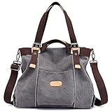 Canvas Handbag, JuguHoovi Casual Hobo Purse Tote Bag Top Handle Handbags Crossbody Bags for Women