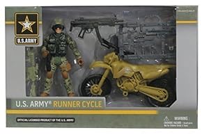 Image of Excite U.S. Army Runner Cycle Soldier Action Figure Playset