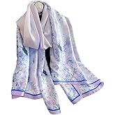 FairyCity Womens oversized Luxury Silk Scarf Long Satin Scarf Lightweight Fashion Shawl Wrap