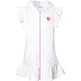 CHILDRENSTAR Girls Swim Coverups Terry Swimsuit Coverup Zip-Up Beach Flutter Sleeve Robe