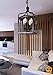 New Galaxy Lighting Antique Black Finish 4-Light Hanging Lantern Iron Frame Pedant Chandelier