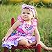 Subesty Baby Girls Headband Elastic Cotton Hair Band Turban Head Wraps for Toddler Infant Set of 12
