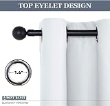 PONY DANCE Eyelet Curtain 52x63 Blackout Thermal Grey White 1 Panel view 7
