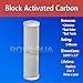 Block Activated Carbon Coconut Shell Water Filter Cartridge 5 Micron for RO & Standard 10” Housing WELL-MATCHED with WFPFC8002, WFPFC9001, WHCF-WHWC, WHEF-WHWC, FXWTC, SCWH-5 (4 Pack)