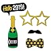 2021 New Years Photo Booth Props Kit(25Pcs), Konsait Funny New Years Eve Party Photo Booth with Stick for Adult Kids Women Man Party Accessories for 2021 New Year Party Decor Decoration Favor Supplies