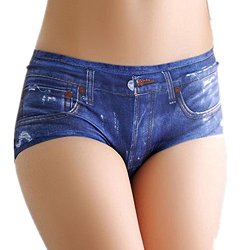 JLHua Women 3D Printed Jeans Seamless Underwear Lingerie Briefs Panties Knickers