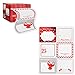 Jumbo Christmas Gift Tag Stickers 60 Count Modern Red, White, Silver, and Gold Xmas Designs - Looks Great on Gifts Presents, Wrapping Paper and Gift Bags. primary