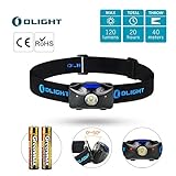 OLIGHT h04 Active headlamp Flashlight OSRAM 120 lumens with red Light Powered by 2 x AAA Batteries,Black