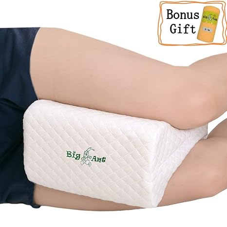 Orthopädisches Kniekissen für Ischiasentlastung - Bestes für unteres hinteres, Bein und Knie Schmerz- Gedächtnis-Schaum-Keil-