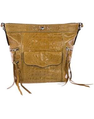 Women's Embossed Leather Side Zip Shoulder Bag