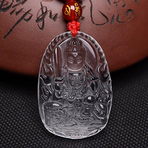 Hongyue opening Manjushri white crystal necklace pendant men and women is a rabbit natal Buddha Lucky Specials