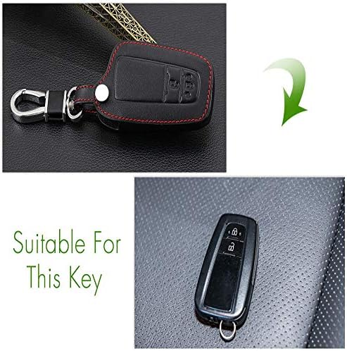 QXWYGBH for Leather Car Key Case Cover For Toyota Camry Corolla Crown RAV4 for Highlander CHR C-HR for Prius Prado Fortuner Land Cruiser 200 LC200