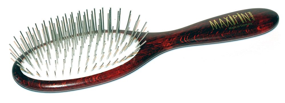 Hunde Fellbürste Maxipins advanced mit langen abgerundeten Metall Pins