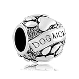 LuckyJewelry Dog Mom Paw Print Animal Charms Beads On Sale Fit Pandora Jewelry Bracelet