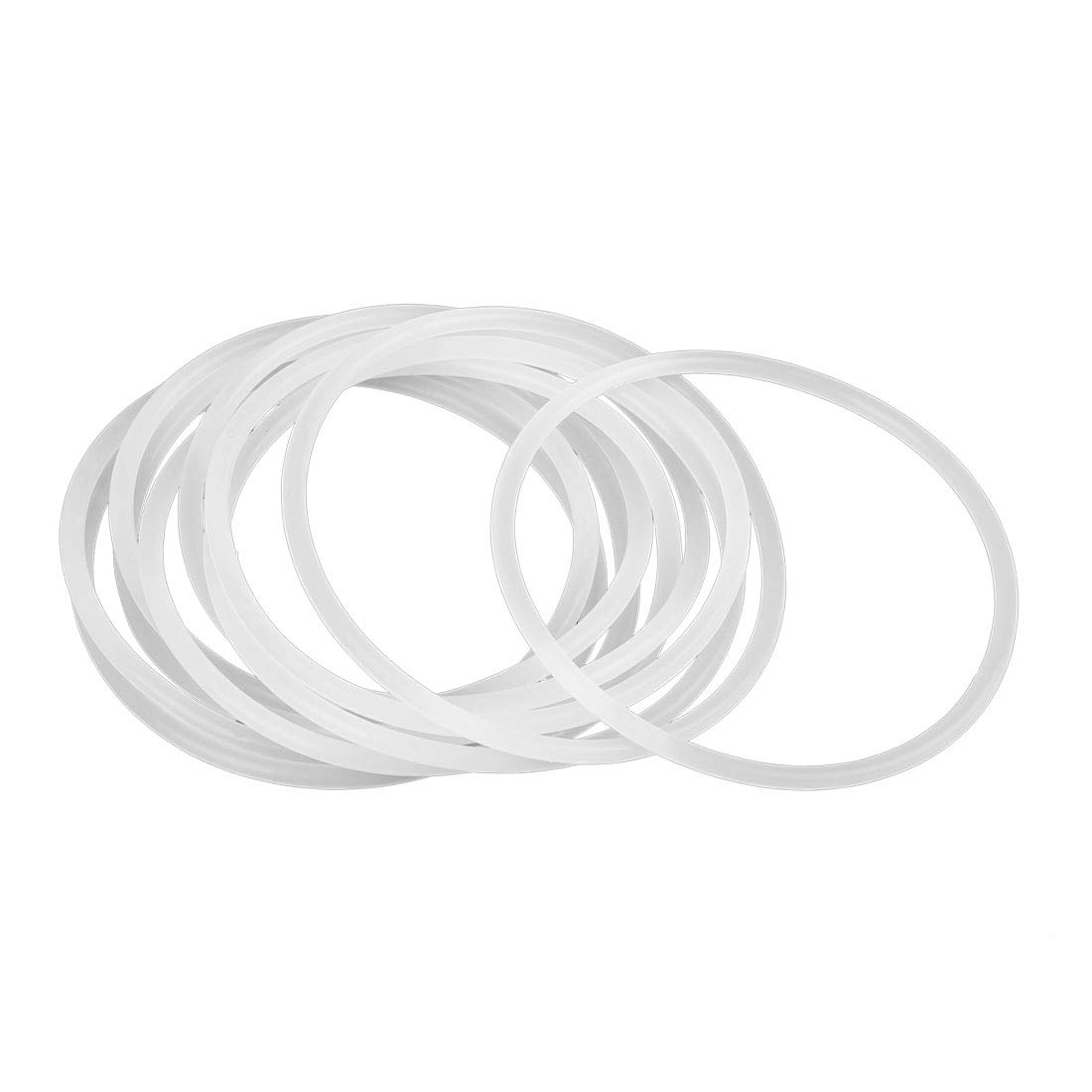 X AUTOHAUX Silicone O-Rings, 70mm OD 63.8mm ID 3.1mm Width VMQ Seal Gasket for Compressor Valves Pipe Repair, White, Pack of 10