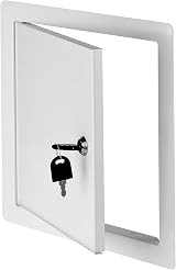 SolaDirect 500x600 mm White Metal Access Panel with Lock Inspection Door view 1