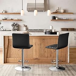 NicBex Swivel Bar Stools Modern PU Leather