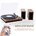 LP&No.1 Retro Belt-Drive Bluetooth Turntable with Separable Stereo Speakers,3 Speed Vinyl Record Playerthumb 2