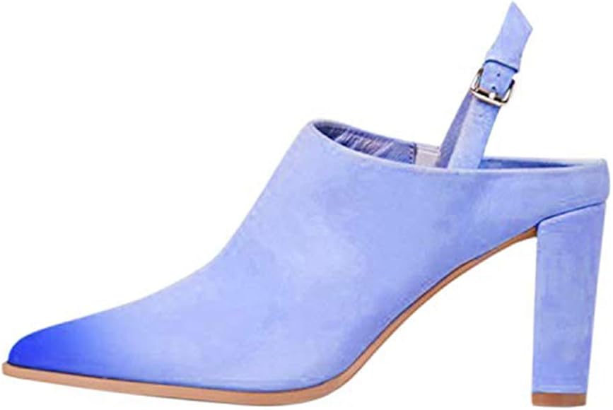 block heel pointed toe ankle strap