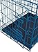 Internet's Best Double Door Steel Crates Collapsible and Foldable Wire Dog Kennel, 24 Inch (Small), Blue