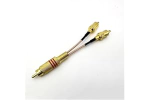 BHUPWZE RCA Audio Cable 3 Way 1 Male to 2 Female Y Splitter Adapter for Speaker Amplifier Sound to 2X 3X(10CM,1RCAM-2RCAM)