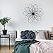 Asense Home Decorative Metal Wall Decor, Water Lily/Lotus Flower Design, Leaf Shaped Diamond Accents Blue Crystals For Nature Home Art Decoration & Kitchen Holiday Wall Decorations, 19.5