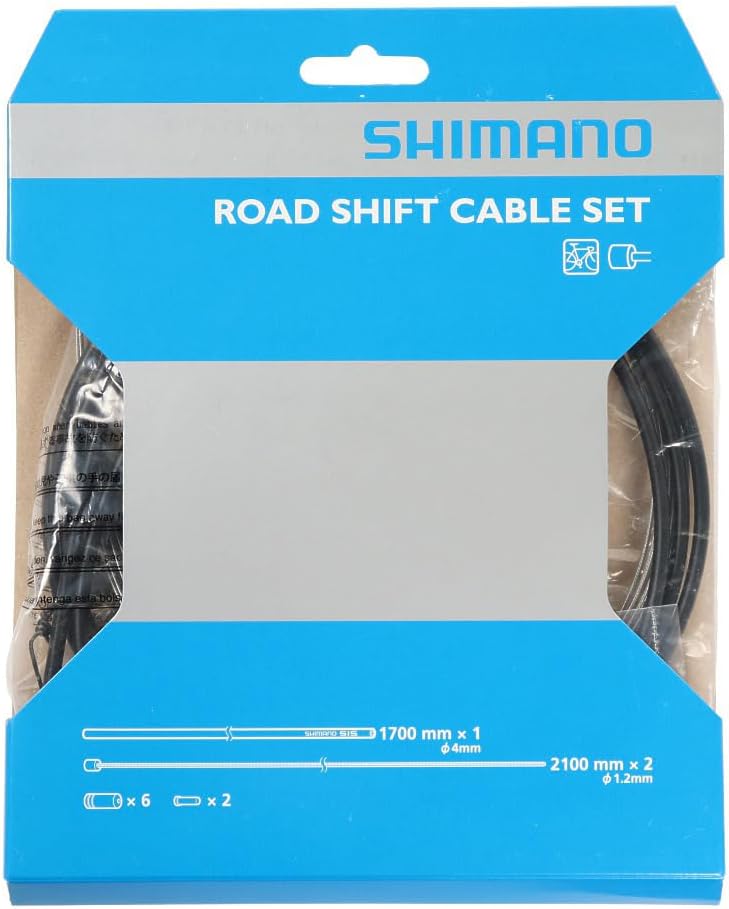 Shimano Road Gear Shift Inner Outer Bike Cable Set Y60098501 Black