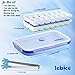 Ice Cube Tray Set: 1 Plastic Tray with Lid + Bin for Storage + Recipes E-Book - BPA-Free | By Lebice
