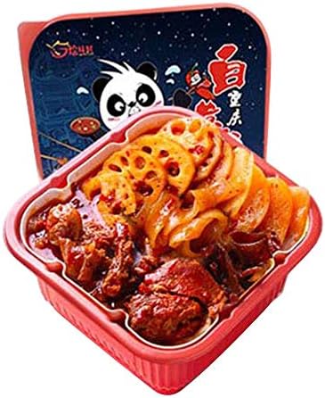 Instant Hot Pot Self Heating, Chinese Convenient Hot Pot Spicy 自煮自热火锅 重庆风味方便火锅-麻辣嫩牛 410g