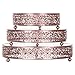 Amalfi Decor Cake Stand Plateau Riser Set of 3 Pack, Mirror Dessert Cupcake Pastry Candy Display Plate for Wedding Event Birthday Party, Round Metal Pedestal Holder, Rose Gold