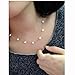 Clearance Jewelry,Han Shi Charm Pendant Pearl Choker Chain Chunky Bib Statemen Necklace (Silver, L)