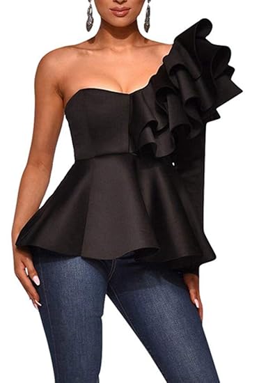 one sleeve peplum top