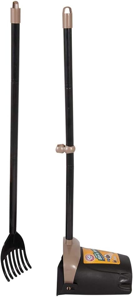 Petmate 70067 Arm & Hammer Swivel Bin & Rake Pooper Scooper, Scented Bags included, One Size, Black/Penny : Litter Scoops : Pet Supplies