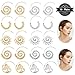 FIBO STEEL 10 Pairs Spiral Hoop Earrings Set for Women Girls Vintage Tribal Swirl Earrings
