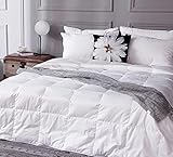 unite down Natural 100% Duck Down Comforter/Duvet/Quilt For Summer- Light Weught And Thin Organic Cotton 600TC, White Cal King