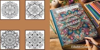 Livro Art Therapy: Mandalas para Colorir e Relaxar: Um livro de mandalas para estimular a criatividade, aliviar o estresse e promover o bem-estar.