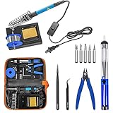 Soldering Iron Kit Electronics, 60W Soldering Welding Iron Tools with ON-Off Swi