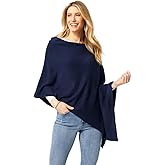 Coco + Carmen Women’s Versatile Lightweight Poncho Shawl Wrap | Wear Multiple Ways | 15 Colors | Fashionable Clothing Accessory | OSFM