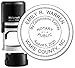 Round Notary Stamp for State of North Carolina- Self Inking Stamp - Top Brand Unit with Bottom Locking Cover for Longer Lasting Stamp - 5 Year Warranty
