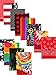 Boao 12 Pieces Cotton Bandanas Tie Dye Face Mask Scarf Boho Double Gradient Sides Printed Classic Novelty Headband Paisley Handkerchief Head Wraps Cowboy for Hippie for Men Women Party Outdoor Favor