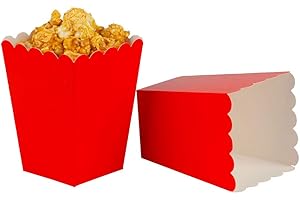 Red Mini Popcorn Boxes,Pack of 36