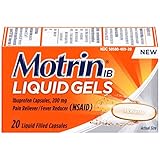 Motrin IB Liquid Gels, Ibuprofen, Aches and Pain Relief, 20 Count